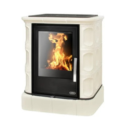 Kachlová kamna ABX Marina s výměníkem, kachlový sokl písková